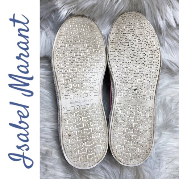 ISABEL MARANT BENKEEN Tie Dye Canvas High Top Sneakers, Size 38 - Picture 6 of 14